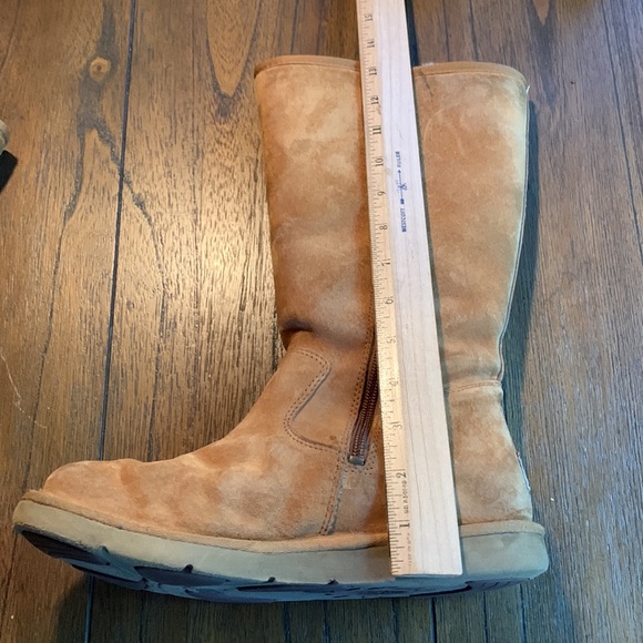 UGG Side Zip Sunset Suede Shearling Boots - Picture 6 of 11